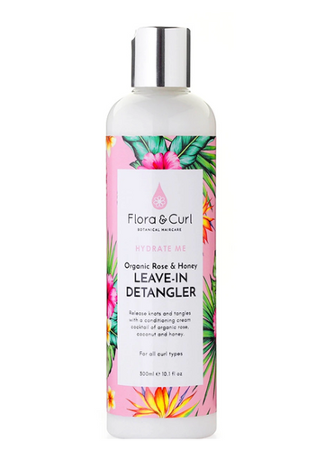 FLORA & CURL Organic Rose & Honey Leave-in Detangler Product Bottle