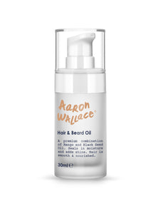 Aaron Wallace Hair and Beard Oil product bottle