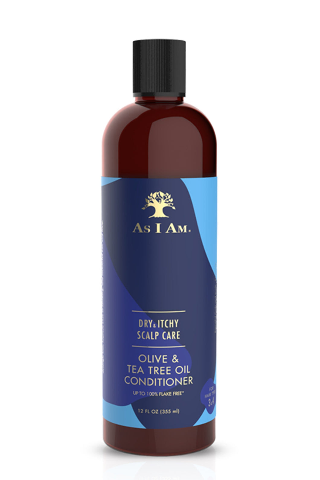 AS I AM Dry and Itchy Scalp Care Olive and Tea Tree Oil Conditioner Product Bottle