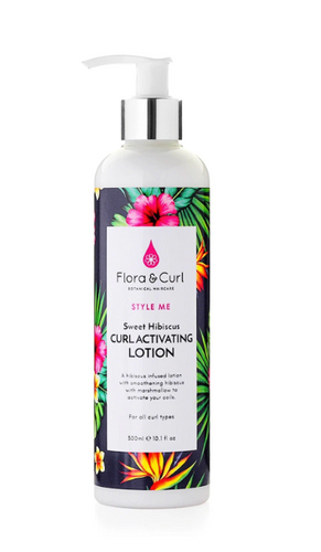 FLORA & CURL Sweet Hibiscus Curl Activating Lotion Product Bottle