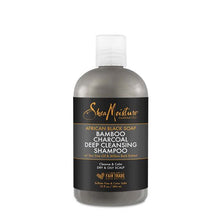 Load image into Gallery viewer, SHEA MOISTURE African Black Soap Bamboo Charcoal Deep Cleansing Shampoo Product Bottle
